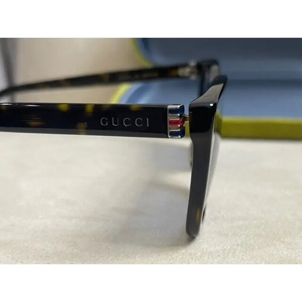 NEW GUCCI GG 0449S 003 HAVANA AUTHENTIC SUNGLASSES Blue Lense Tortoise 56MM $468 - Picture 9 of 10